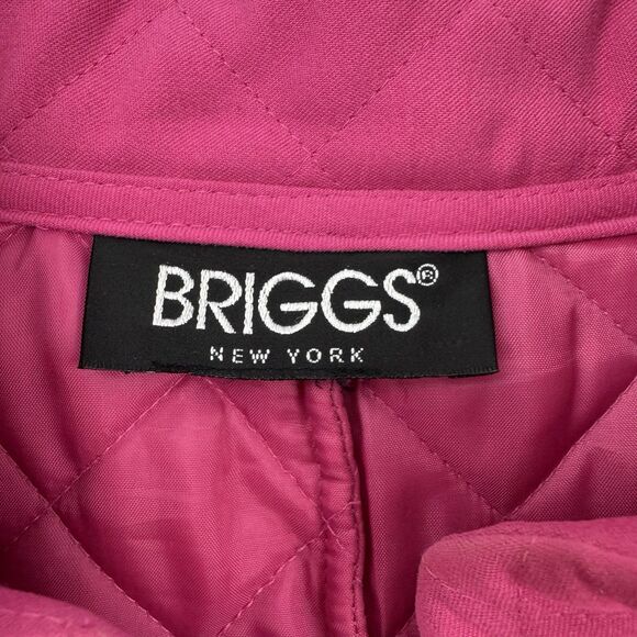 Briggs New York Women’s Quilted Snap Jacket Pink XL Lightweight Casual Coat - Picture 5 of 11